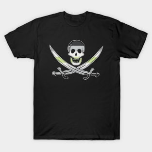 Agender Pirate Pride (darkMode) T-Shirt